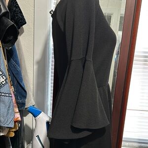 Elegant Black Bell Sleeve Dress